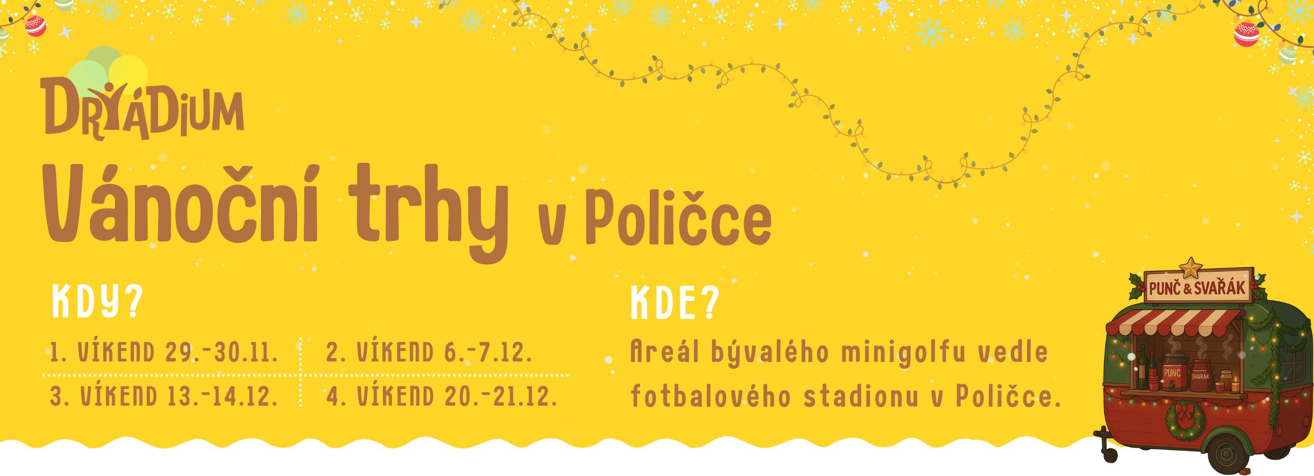 Vánoční trhy v Dryádiu v Poličce